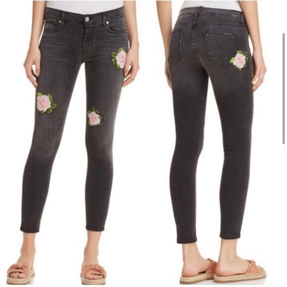 Hudson Nico‎ midrise ankle jeans with floral embroidery - Picture 2 of 7